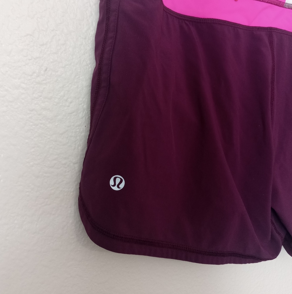Lululemon Groovy Run Short Plum Raspberry Women's Athletic Shorts - Picture 6 of 9